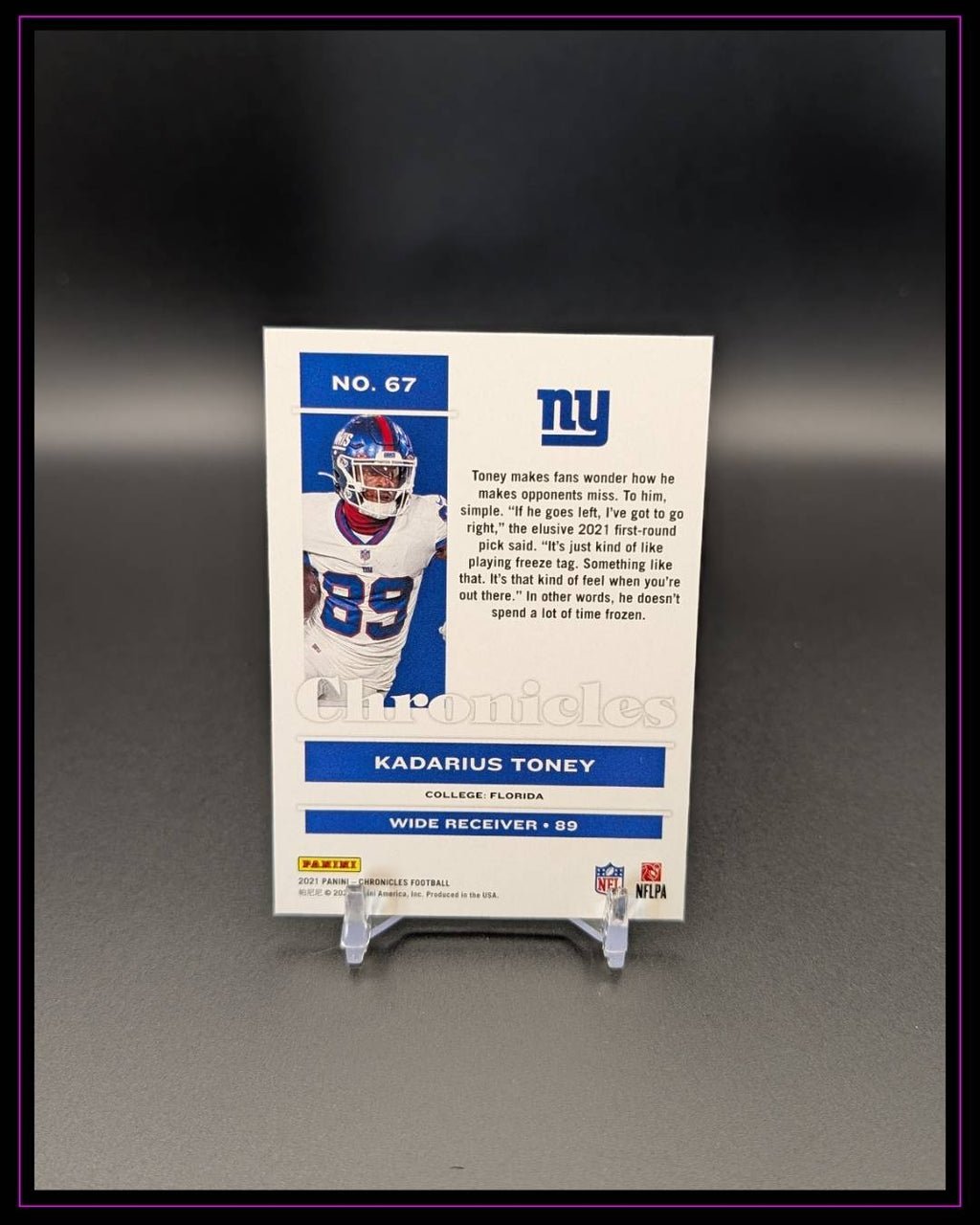 2021 Panini Chronicles #67 Kadarius Toney RC