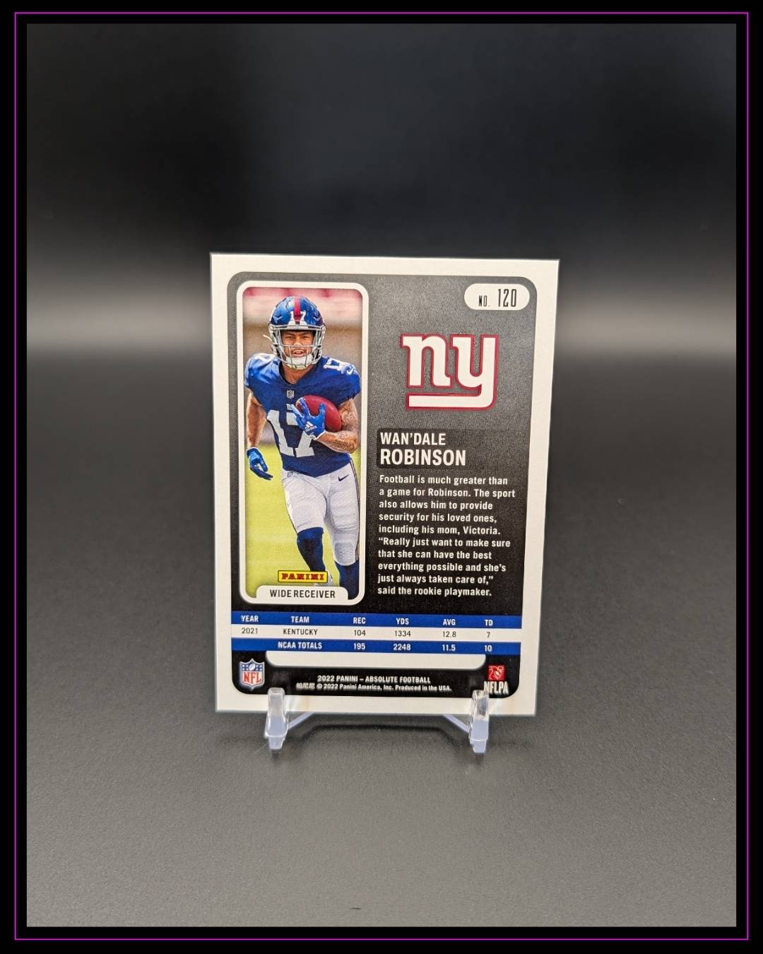 2022 Panini Absolute Retail #120 Wan'Dale Robinson RC