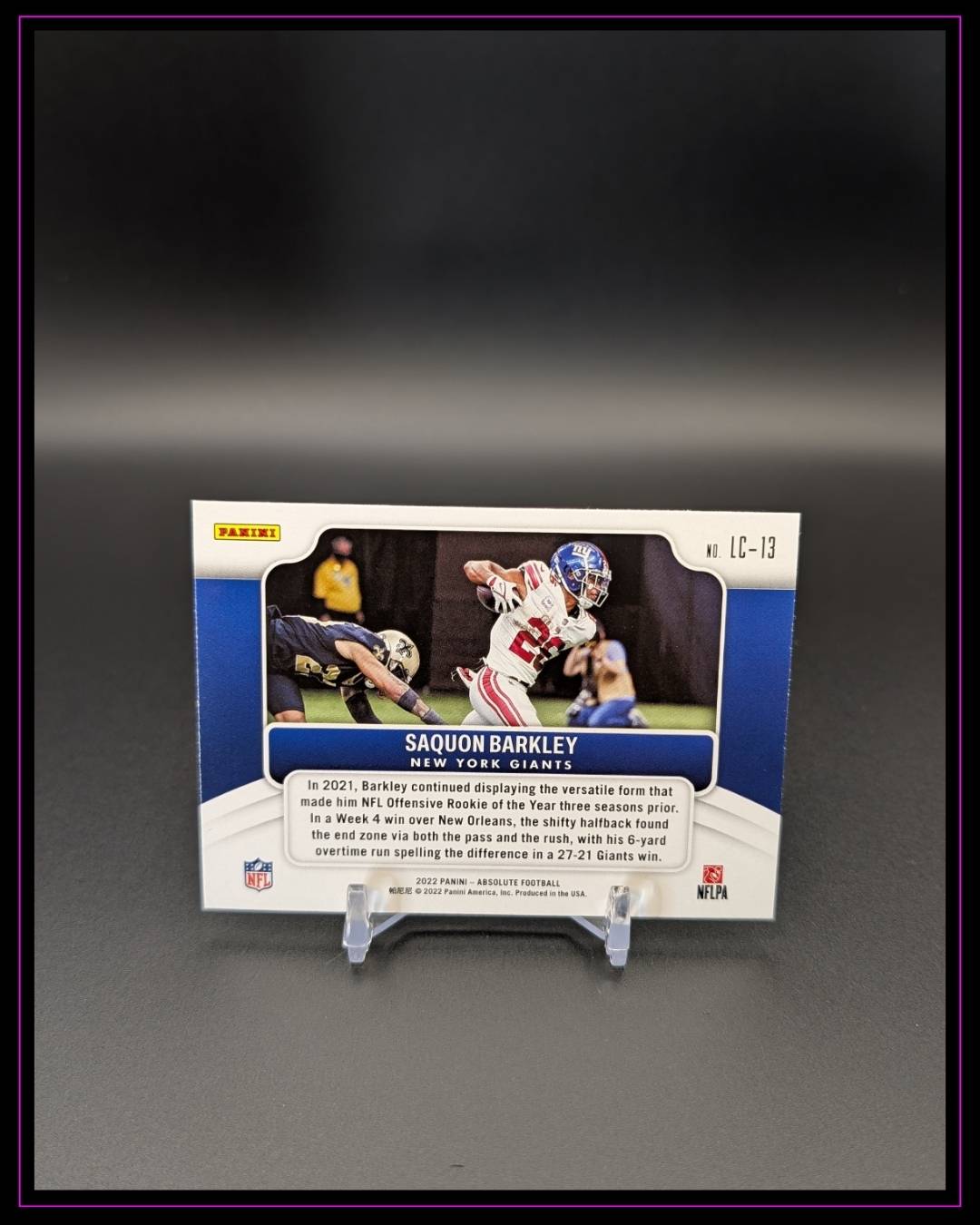 2022 Panini Absolute #LC-13 Saquon Barkley Last Call