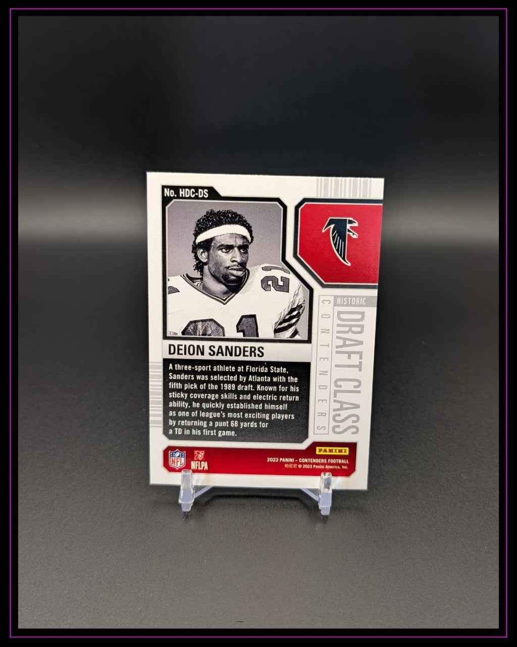 2023 Panini Contenders #HDC-DS Deion Sanders Historic Draft Class Contenders