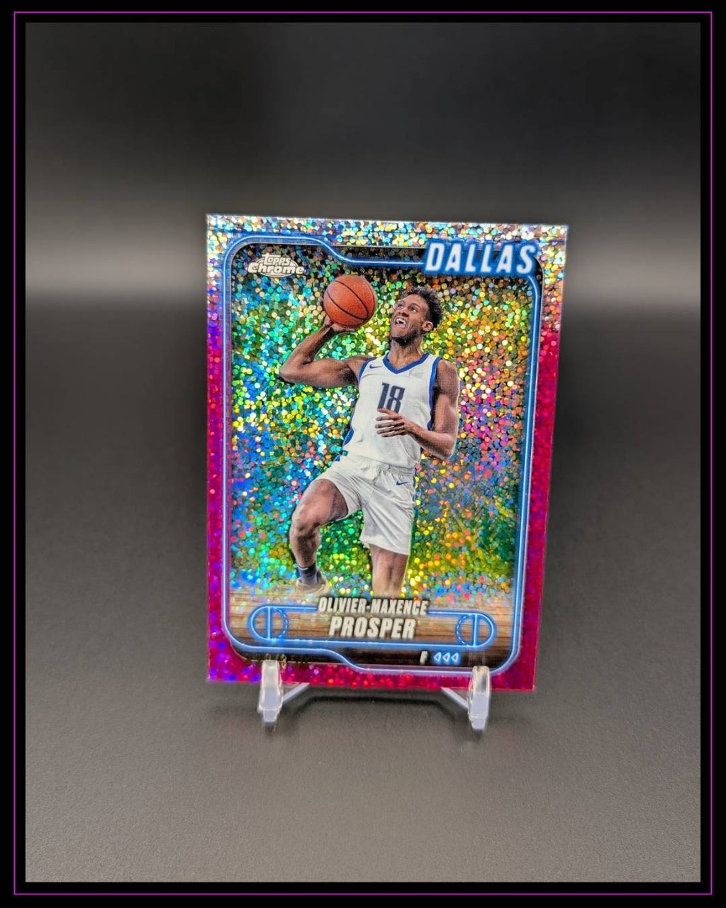 2024-25 Topps Chrome 126 Olivier-Maxence Prosper Refractor Magenta Speckle /350