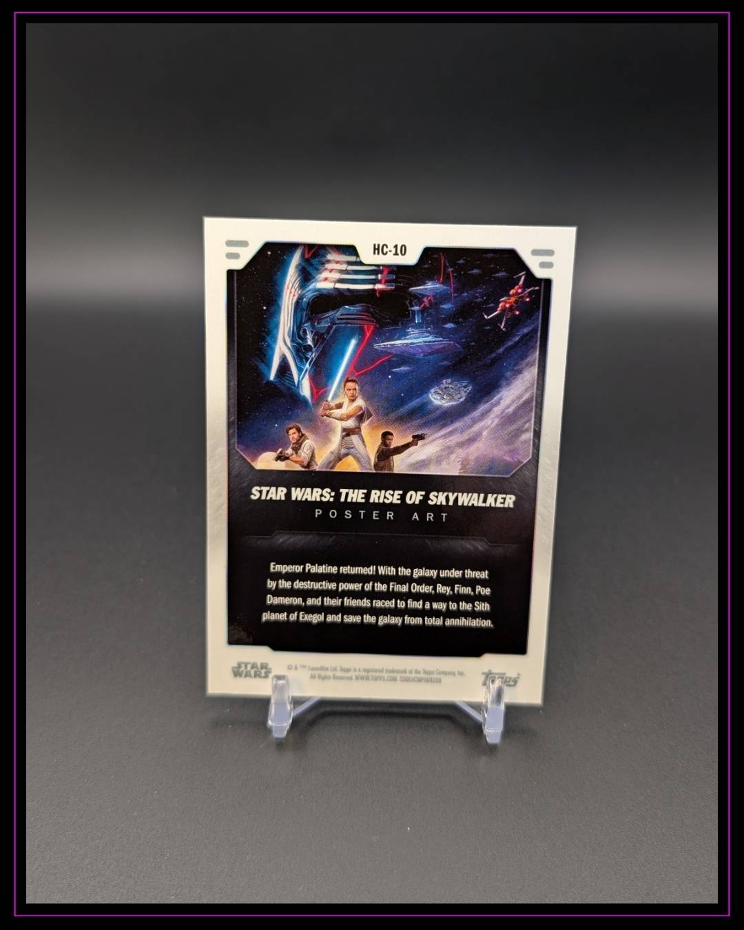 2023 Topps Star Wars Flagship #HC-10 L'Ascension de Skywalker Affiche Holo