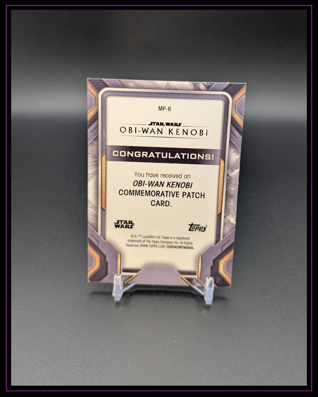 2023 Topps Star Wars #MP-6 Obi-Wan Kenobi Commemorative Patch Card