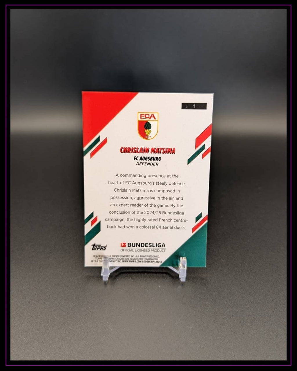 2025-26 Topps Chrome Bundesliga #1 Chrislain Matsima