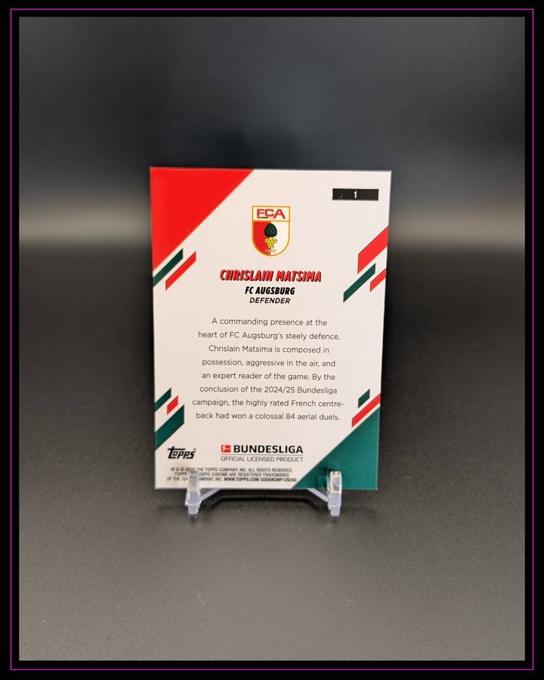 2025-26 Topps Chrome Bundesliga #1 Chrislain Matsima