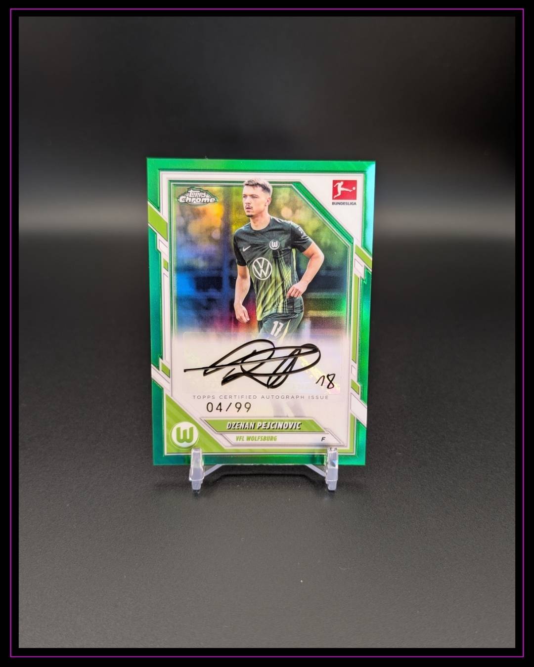 2025-26 Topps Chrome Bundesliga #BA-DP Dzenan Pejcinovic Auto Green Ref /99