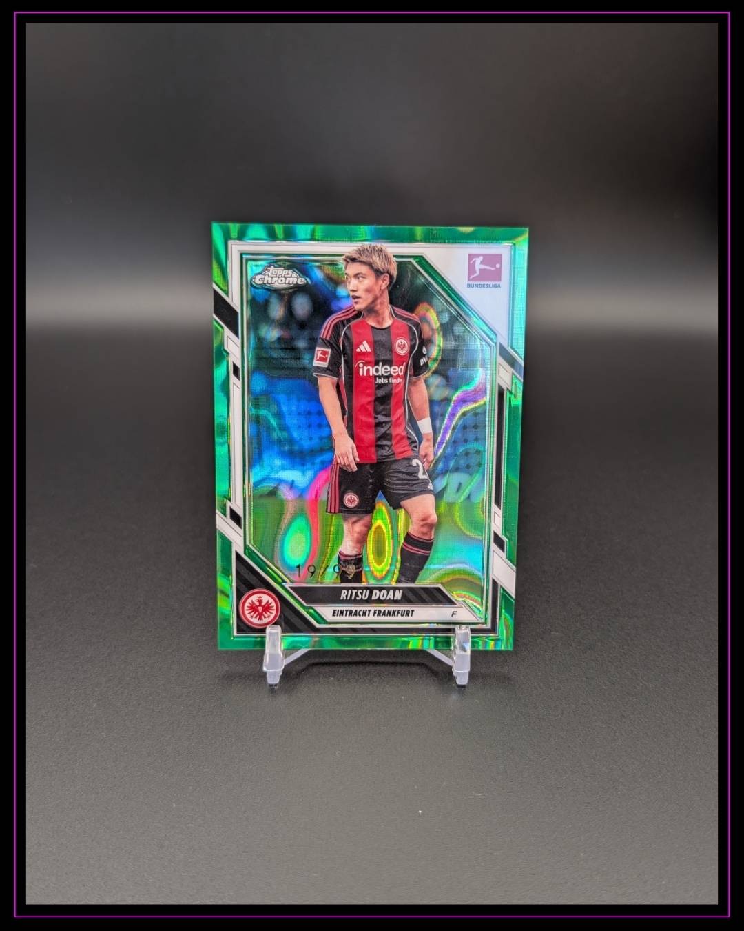 2025-26 Topps Chrome Bundesliga #24 Ritsu Doan Green Lava Refractor #/99